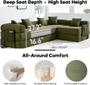 Olive Green Corduroy Premium Modular Sleeper SofaBed