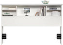 Transitional Engineered Wood Headboard with Adjustable Shelves