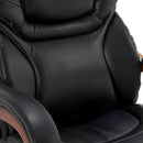 Big And Tall Executive Office Chair With Wood Accents