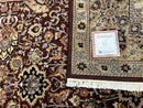 Indo Persian Rug 8x11, Eggplant & Tan, Allover Pattern, Wool Couristan Handmade Rug