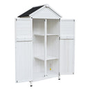 67' White Fir Wood Storage Shed with Double Doors