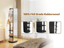 Full-length mirror, rubber wood + mirror, 68.8 x 19.6 inches (mirror width: 15.7 inches) large full-length mirror, easy to dress, organize and place in the bedroom/living room/office/cloakroom (black)