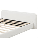 Cozy White Bouce Upholstered Bed - Dreamy Addition to Your Bedroom, Boucle Fabric, KING Size