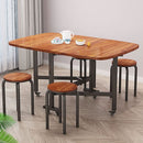 Forty Seven Inch Drop Leaf Folding Dining Table Solid Wood