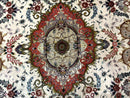 Wonderful Persian Tabriz Rug 5x7, Very Fine 440 KPSI, Ivory and Coral, Rare