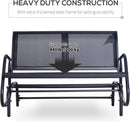 Two Person Outdoor Glider Bench with Steel Frame