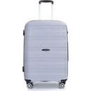 Hardshell Suitcase Spinner Wheels PP Luggage Sets Lightweight Durable Suitcase with TSA Lock,3-Piece Set (20/24/28), Silver