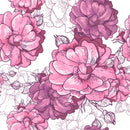 Pink Large Flowers Wallpaper