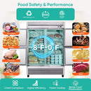 54-Inch 49 Cu.Ft Commercial 6-Shelves Stainless Steel Reach-In Freezer (SAK10247)