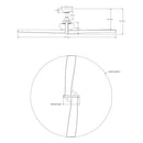 54" Shellcove Industrial DC Motor Downrod Mount Reversible Ceiling Fan with Remote Control