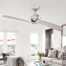 54" Shellcove Industrial DC Motor Downrod Mount Reversible Ceiling Fan with Remote Control