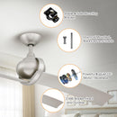 54" Shellcove Industrial DC Motor Downrod Mount Reversible Ceiling Fan with Remote Control