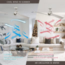 54" Shellcove Industrial DC Motor Downrod Mount Reversible Ceiling Fan with Remote Control