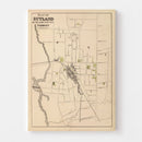 Vintage Map of Rutland, Vermont 1876