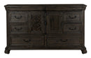 Bellamy - Drawer Dresser With Shaped Mirror - Peppercorn