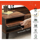 Rustic Brown Lift Top Coffee Table With Built In Storage
