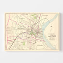 Vintage Map of Hartford, Connecticut 1893