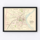 Vintage Map of Hartford, Connecticut 1893