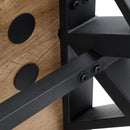 63'x35.4' Wood-Textured MDF Dining Table with Black A-Frame Legs.Density Board Sticker,Iron Pipe Spraying,Suitable for various occasions such as living rooms, kitchens, terraces, etc.