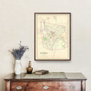 Vintage Map of Waterbury, Connecticut 1893