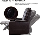 Power Recliner Chair With USB Ports And Cup Holders Brown