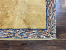 Indo Gabbeh Rug 3.7 x 5, Tribal Rug, Boho Rug, Wool Handmade Carpet