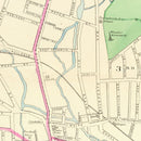 Vintage Map of Danbury, Connecticut 1893