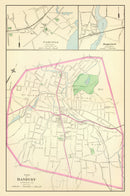 Vintage Map of Danbury, Connecticut 1893
