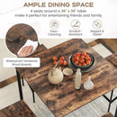 Counter Height Industrial Dining Table Set 36x36 Bar Stools