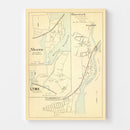 Vintage Map of Noank, Connecticut 1893