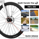 Road Bike, Suspension Fork, Aluminum Frame Disc Brakes, Men's Women's Road Bike