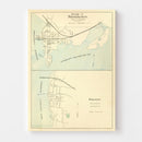 Vintage Map of Groton, Connecticut 1893