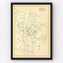Vintage Map of Torrington, Connecticut 1893