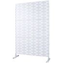 Outdoor & Indoor Privacy Screen Metal Privacy Screen 76' H×48' W, Freestanding Decorative Privacy Screen for Deck Balcony Patio, Privacy Fence Panels for Outside Lawn Garden PS112 WHITE