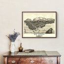 Vintage Map of Bar Harbor, Maine 1886