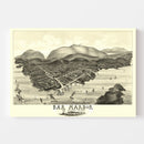 Vintage Map of Bar Harbor, Maine 1886