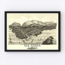 Vintage Map of Bar Harbor, Maine 1886