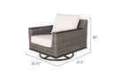 Beaufort 4-Piece Wicker Sofa Set with Swivel Rocking Chairs