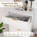 White Lofty Hardwood Dresser With Generous Drawers