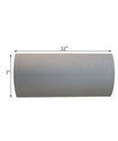 Moderne Vanity Light Cover Conversion Kit, 32"W White Textured Fabric Shade - DIY Upgrades Hollywood Lights (No Wiring)