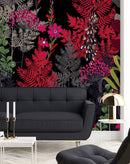 Red Fern Leaves Wallpaper