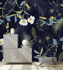 Grey and Yellow Leaves Wallpaper