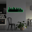Houston Skyline Metal Wall Art – Texas City Urban Home & Office Decor