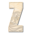 Unfinished Wood Layered Themed Letters | Wave | A-Z | 2 Piece | up to 24"