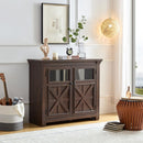 2 Doors Cabinet Large Buffet Sideboard Cabinet Bar Wine Cabinet for Entryway Living Room Buffet Cabinet Table Coffee Bar Wine Bar Storage Cabinet for Dining Room Espresso