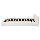 Cozy White Bouce Upholstered Bed - Dreamy Addition to Your Bedroom, Boucle Fabric, KING Size