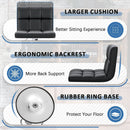 Black PU Leather Adjustable Swivel Bar Stools Set Of 2