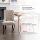 Velvet Dining Chairs Set of 4 Beige With Curved Wood Legs