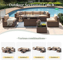Eight Piece Outdoor Patio Furniture Set with Fire Pit