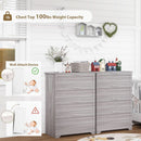 Washed Grey Farmhouse 4 Drawer Distinctive Dresser